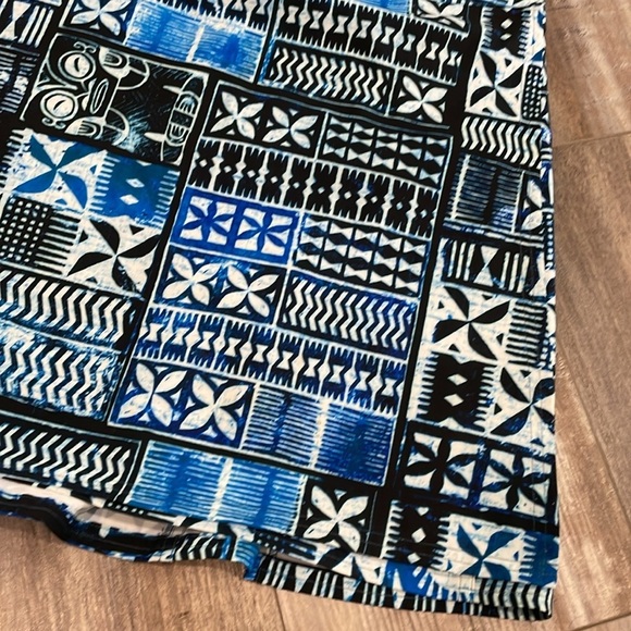 Rip Skirt Hawaii Pacific Tapa Print Quick-Dry Wrap Skirt w Hidden Pocket XL - Picture 6 of 11